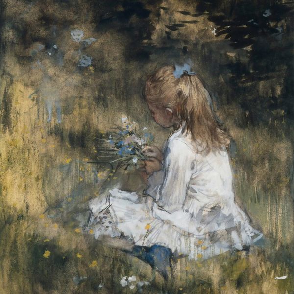 Girl with Flowers jigsaw puzzle