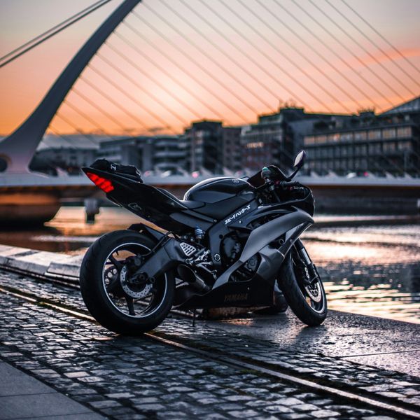 Motorcycle by Bridge jigsaw puzzle