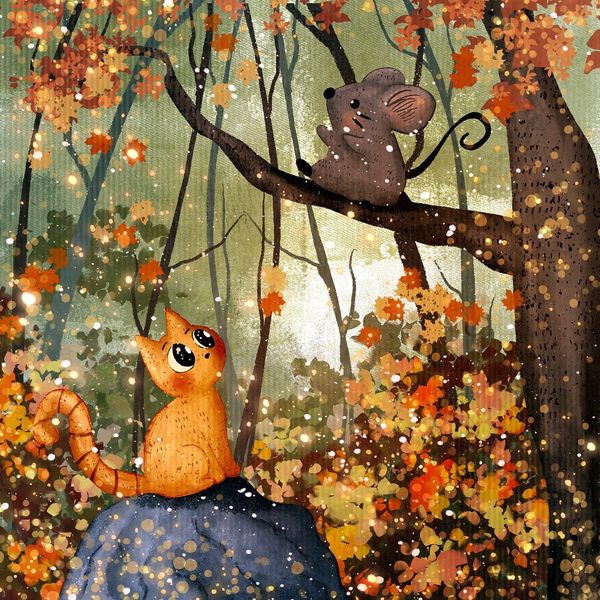 Cat and Mouse jigsaw puzzle