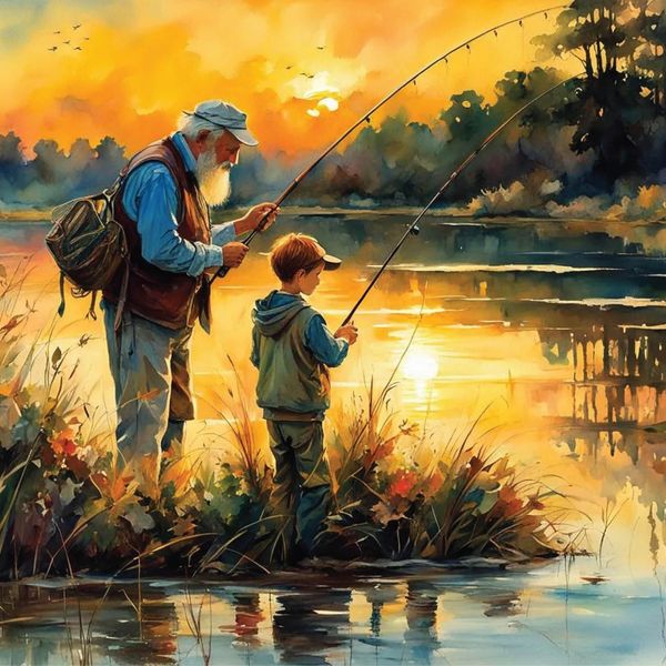 Fishing at Sunset jigsaw puzzle