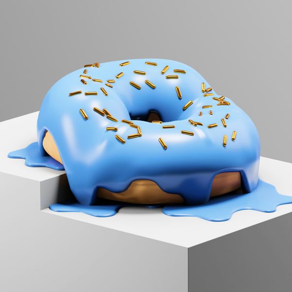 Blue Iced Donut jigsaw puzzle